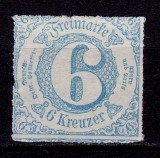 Cumpara ieftin ✅ (S45) Germania veche - Thurn und Taxis 1865 &quot;Cifra in cerc &quot; , 6 Kr Michel nr. 43 , nestampilat/negumat