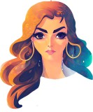 Cumpara ieftin Sticker decorativ Woman, Maro, 71 cm, 7956ST, Oem