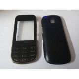 Carcasa Completa Nokia Asha 202 Neagra + Tastatura Originala - Piese GSM
