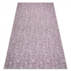 Covor COLOR 47373260 SISAL linii, triunghiuri, herringbone violet / bej, 80x150 cm