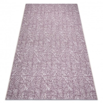 Covor COLOR 47373260 SISAL linii, triunghiuri, herringbone violet / bej, 200x290 cm foto