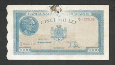 ROMANIA 5000 5.000 LEI 10 Octombrie 1944 [39] starea din scan foto