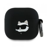 Husa Karl Lagerfeld 3D Choupette&#039;s Head pentru Apple AirPods 4, Neagra