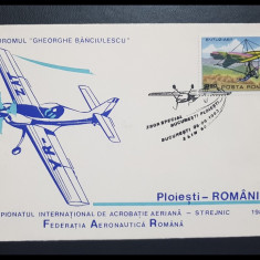 ROMANIA 1983 FDC ZBOR SPECIAL BUCURESTI PLOIESTI PLIC TEMATIC AEROFILIE