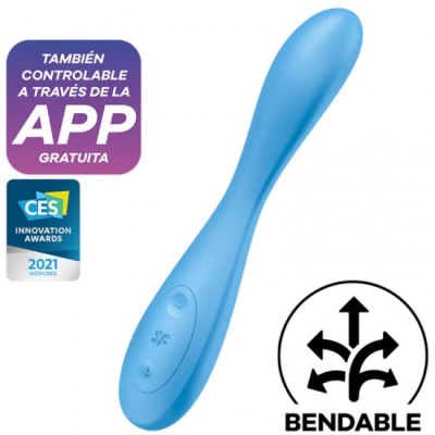 SATISFYER - G-SPOT FLEX 4+ MULTI VIBRATOR APP BLUE foto