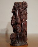 Statueta tribala africana Makonde &bdquo;Ujamaa&rdquo;, abanos vechi