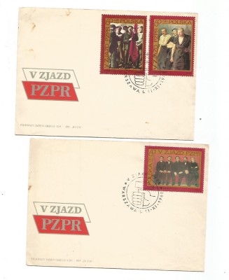 No(3) FDC -POLONIA-Picturi foto