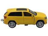 Macheta replica SUV Jeep Grand Cherokee, lungime 10 cm, galben, cu functii interactive