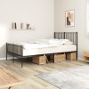 Gossi cadru pat metalic cu tablie de cap/picioare, negru, 120x190 cm