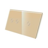 Cumpara ieftin Panou Intrerupator Dublu + Simplu cu Touch Din Sticla LUXION SmartElectro IntelligentHouse