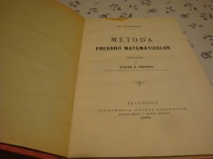 Th. Wittstein - Metoda predarii matematicilor - 1898 - trad. Stefan Popescu