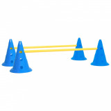 Set de obstacole pentru activități c&acirc;ini, albastru și galben