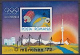 ROMANIA 1972 LP 799 OLIMPIADA MUNCHEN COLITA NEDANTELATA MNH