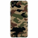 Husa silicon pentru Apple Iphone X, Camuflaj