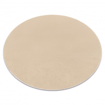 Covor de spalat modern LINDO cerc bej, anti-alunecare, shaggy, cerc 120 cm foto