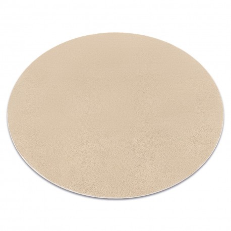 Covor de spalat modern LINDO cerc bej, anti-alunecare, shaggy, cerc 120 cm