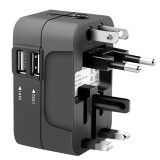 Adaptor priza EU la US, UK, AUS, 2 x USB, Asteroid GSM, HHT202