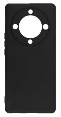 Husa de protectie din silicon pentru Honor Magic5 Lite, SoftTouch, interior microfibra, Negru foto