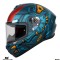 Casca integrala pentru scuter - motocicleta Axxis model Draken S Dinotoon C7 albastru mat &ndash; tip viziera: MT-V-18C S (55/56cm)