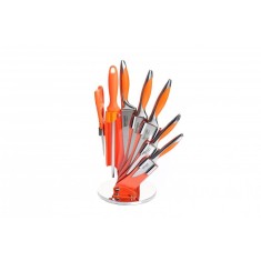 Set cutite colorate cu suport MN112, silicon colorat, lama din inox foto