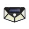 Lampa cu incarcare solara pentru exterior, 100 LED cu distanta de inductie, montaj pe perete, fara cabluri, cu 4 fete