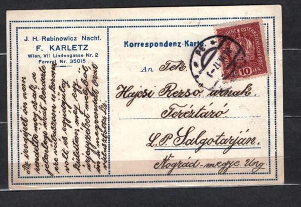 AUSTRIA 1917 - CARTE POSTALA CIRCULATA, Y32