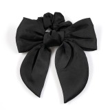 Elastic negru de par cu funda ampla