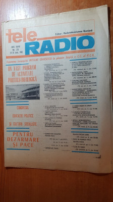 revista tele-radio saptamana 20-26 iunie 1982 foto