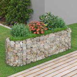 vidaXL Strat &icirc;nălțat gabion, 190x50x50 cm, fier galvanizat