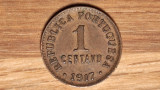 Portugalia - moneda de colectie bronz - 1 centavo 1917 impecabil ! rarut !, Europa