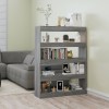 VidaXL Bibliotecă/Separator cameră, gri sonoma, 100x30x135 cm