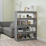 VidaXL Bibliotecă/Separator cameră, gri sonoma, 100x30x135 cm