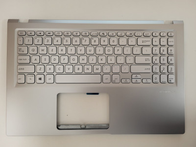 Carcasa superioara cu tastatura palmrest Laptop, Asus, VivoBook 15 X515EA, X515EP, 90NB0TY2-R32US0, 90NB0TY2-R32US1, iluminata, argintie, layout US foto