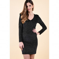 Rochie Fibre Metalice Only Lovable 3/4 Negru Argintiu foto