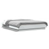 Cadru de pat cu lumini LED, alb, 140x200 cm, lemn prelucrat GartenMobel Dekor, vidaXL