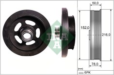 INA 544 0111 10 Fulie curea, arbore cotit