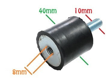 Amortizor universal generator, motopompa (surub-piulita) 10 mm foto