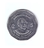 Moneda Bangladesh 5 taka 2012, stare foarte buna, curata, Asia, Fier