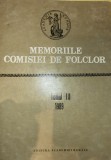 Memoriile Comisiei de Folclor III 1989. Academia romana (etnologie, etnografie)