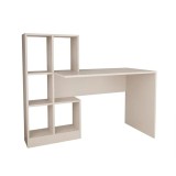 Cumpara ieftin Birou cu biblioteca Dustin, Pako World, Gri deschis, 118x56x112 cm