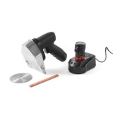 Cumpara ieftin Cutit electric kebab fara fir, 80W, capacitate lucru 60 kg/ora, Kitchen Line, dimensiuni 199x114x184 mm