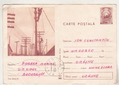 bnk cp Linii electrice - carte postala circulata - marca fixa