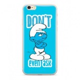 Husa Capac TPU / Glass, THE SMURFS 016, Apple iPhone X cu Licenta, Blister