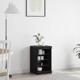 Dulap cu lumini LED, stejar negru, 41x37x67 cm