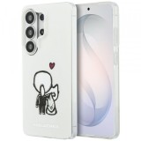 Husa MagSafe pentru Samsung Galaxy S26 Ultra S948, Karl Lagerfeld, IML Karl &amp; Choupette Back Logo, Alba