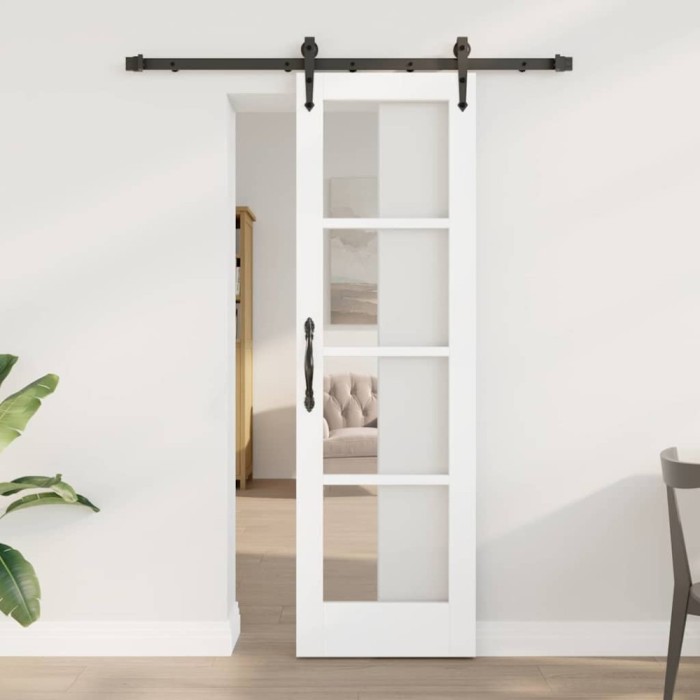 Ușa glisantă cu set de accesorii &quot;ORKDAL&quot; Alb 61x198.5 cm