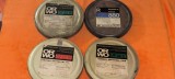 4 cutii goale pt. pelicula film bobina proiectie diametrul 18 cm orwo agfa