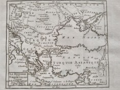 Harta a Ungariei si a Imperiului Otoman, tiparita originala din anul 1788 foto