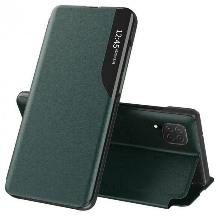 Husa pentru Samsung Galaxy A22 4G / M22 4G, Techsuit eFold Series, Dark Green