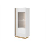 Vitrina pal alb natur stejar grandson alb lucios City 72x40x154 cm
